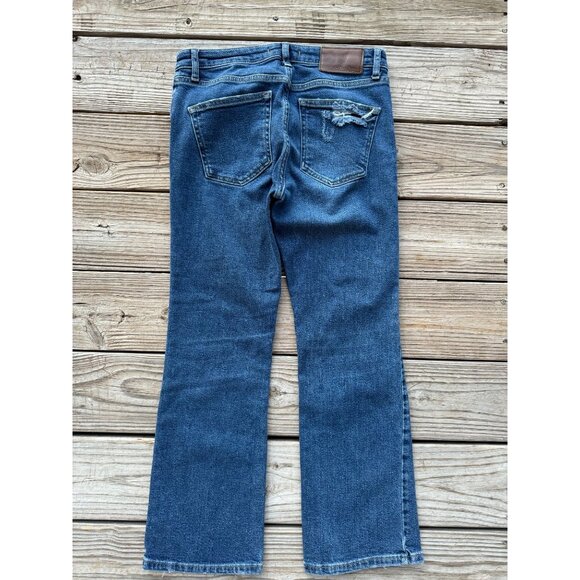 Free People Jeans Women’s‎ Size 28 Blue Wide Leg Bell Bottom Retro Western pb1 - Picture 3 of 9